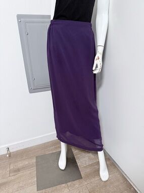 BRAND NEW Purple Chiffon Maxi Skirt - Women's Elegant Skirt